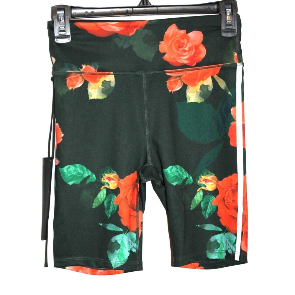 Noli Women's Bike Biker Shorts Black Red Rose Size Small S NEW